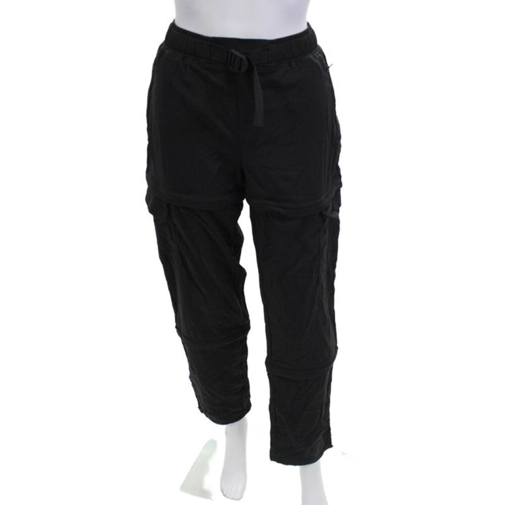 Athleta Unisex Black Army Cargo Windbreaker Pants Buckle Size 6